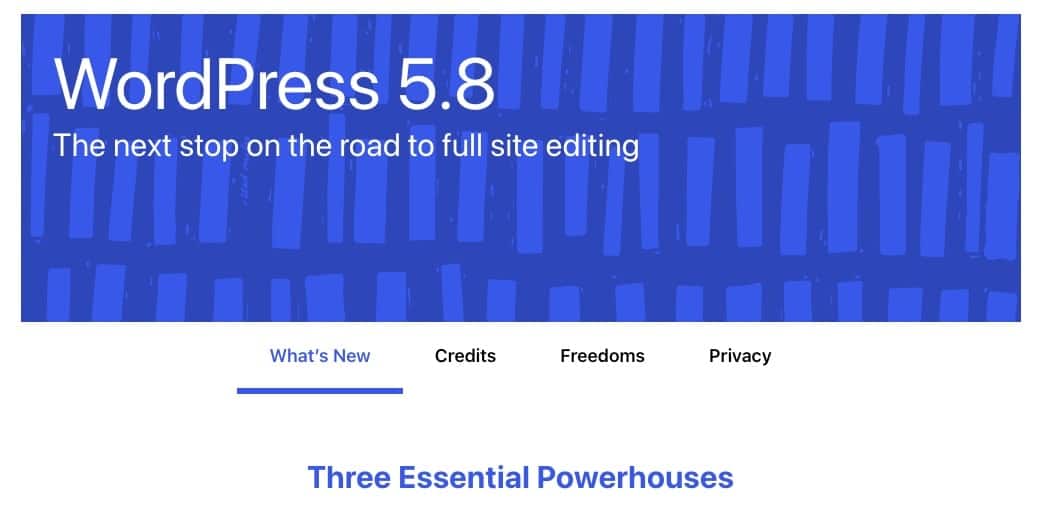 WordPress 5.8 Update im Juli 2021 – erster Schritt zum Full Site Editor